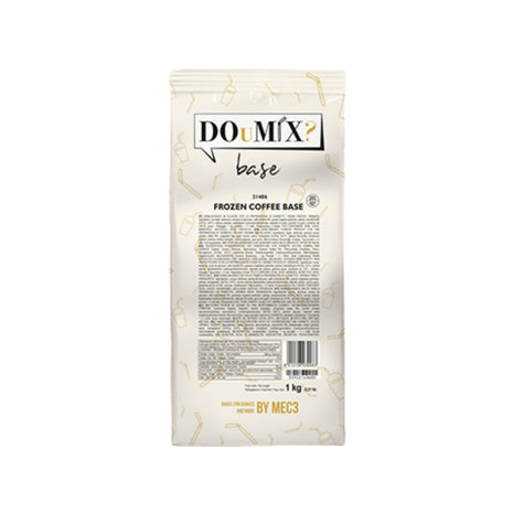 Embalagem DOuMIX? Base sabor a café gelado de 1 kg, com ilustrações douradas.