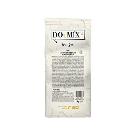 Embalagem DOuMIX? Base sabor a chocolate branco de 1 kg, com ilustrações douradas.
