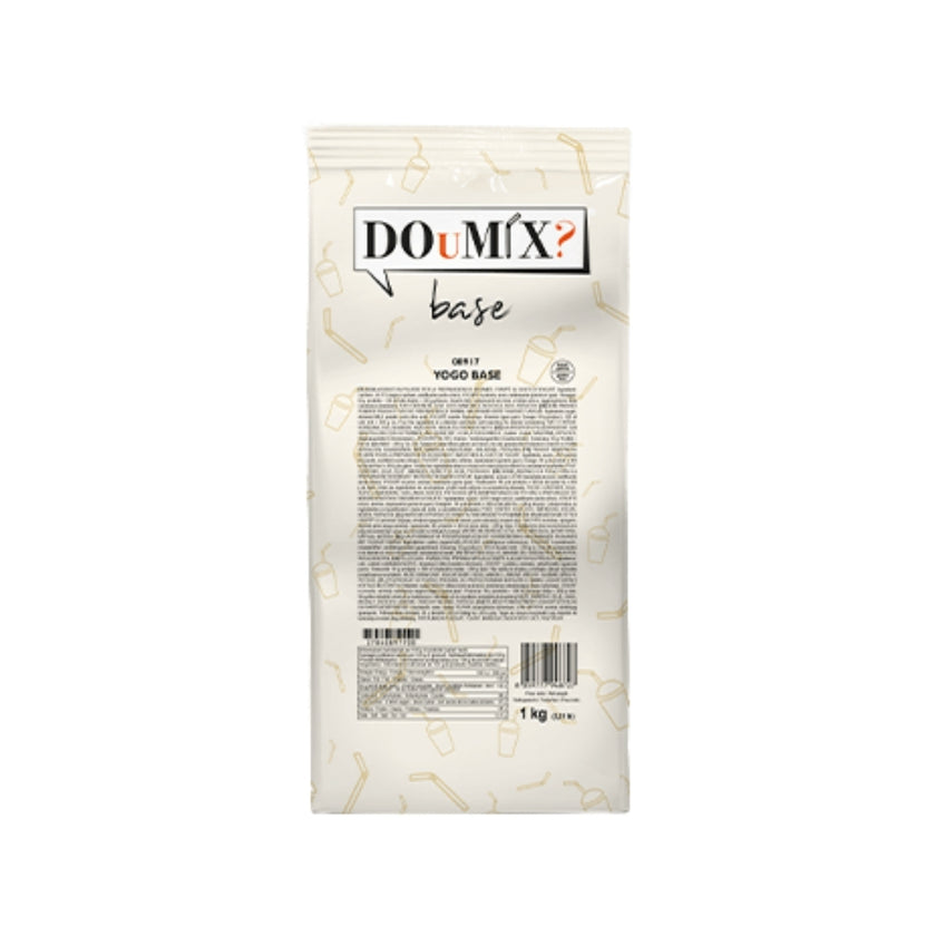 Embalagem DOuMIX? Base Yogo Base de 1 kg, com ilustrações douradas.