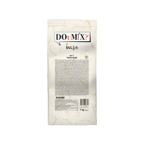 Embalagem DOuMIX? Base Yogo Base de 1 kg, com ilustrações douradas.