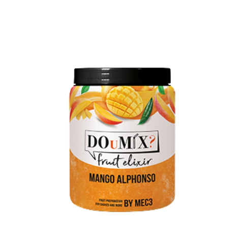 Frasco de preparado de manga DOuMIX? Fruit Elixir, com tampa preta.