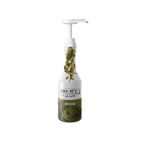 Garrafa de molho DOuMIX? Sauce Pistachio (sabor a pistáchio), com bomba doseadora branca.