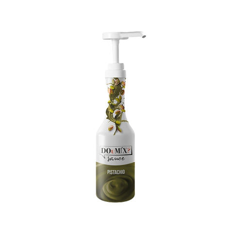 Garrafa de molho DOuMIX? Sauce Pistachio (sabor a pistáchio), com bomba doseadora branca.