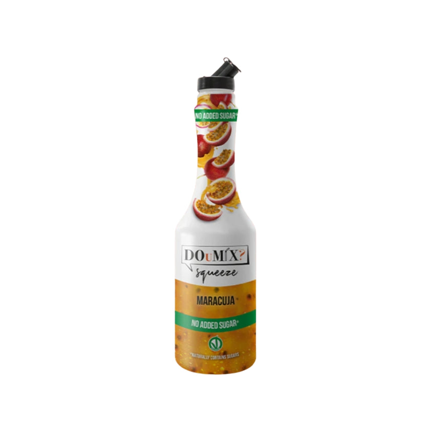 Garrafa de preparado de maracujá DOuMix? Squeeze sem adição de açúcar, com tampa doseadora.