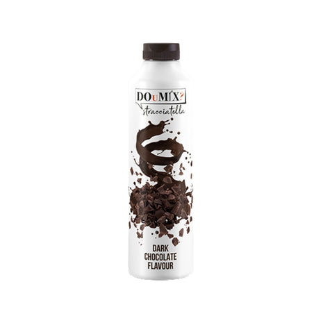 Garrafa de DOuMIX? Stracciatella sabor a chocolate preto com tampa preta.