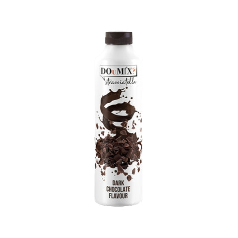 Garrafa de DOuMIX? Stracciatella sabor a chocolate preto com tampa preta.