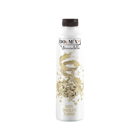 Garrafa de DOuMIX? Stracciatella sabor a chocolate branco, com tampa preta.