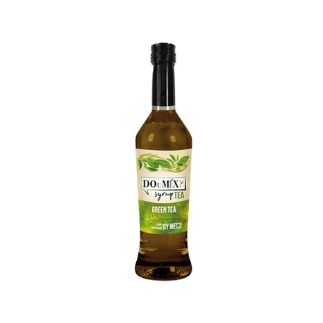 Garrafa de xarope DOuMIX? sabor a chá verde, com tampa preta.
