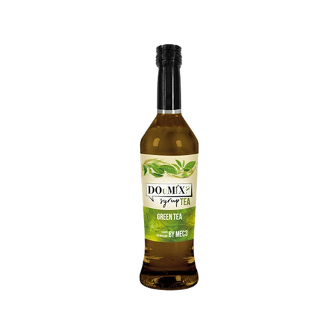 Garrafa de xarope DOuMIX? sabor a chá verde, com tampa preta.