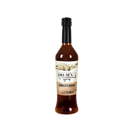 Garrafa de xarope DOuMIX? sabor a baunilha, com tampa preta.
